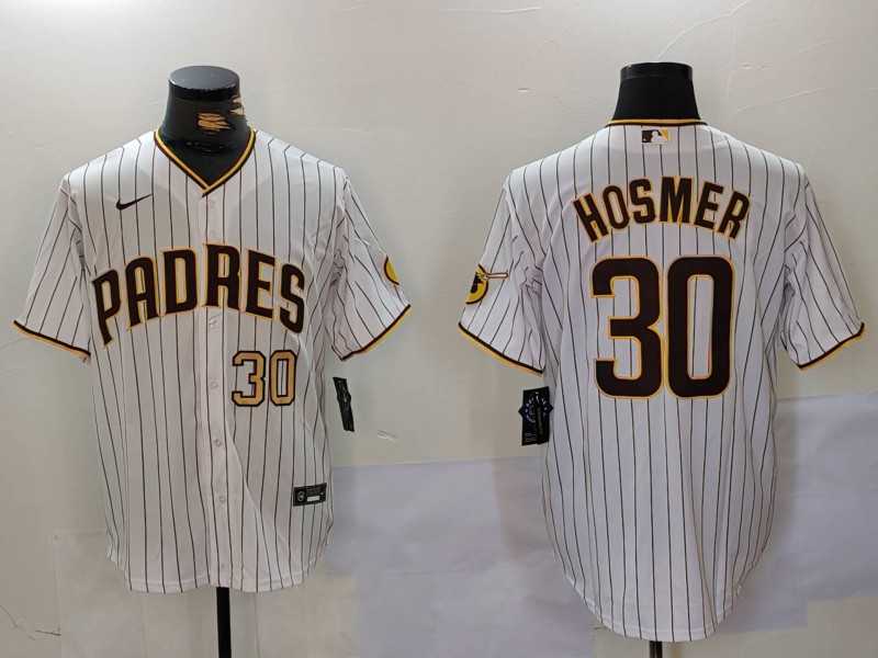 Mens San Diego Padres #30 Eric Hosmer White Stitched Cool Base Nike Jerseys